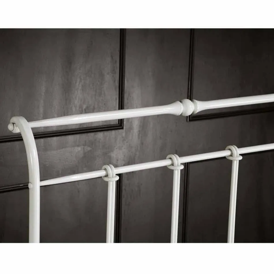 Einzelbett aus Schmiedeeisen voll Amanda gefertigt, made in Italy Viadurini