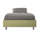 Queensize-Bett 120 x 200 cm, bezogen mit Mikrofaser, hergestellt in Italien – Athlete Viadurini