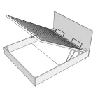 Queensize-Bett 140 x 200 cm, bezogen mit Mikrofaser, hergestellt in Italien – Athlete Viadurini