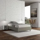 Queensize-Bett 140 x 200 cm, bezogen mit Kunstleder, hergestellt in Italien - Athlete Viadurini