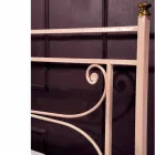 Queen-Size-Bett und ein halbes Quadrat Schmiedeeisen gehämmert Claudia Viadurini