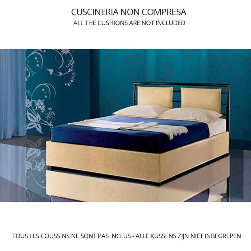 Ein Bett und einen halben Quadratmeter Schmiedeeisen Dionysus Viadurini