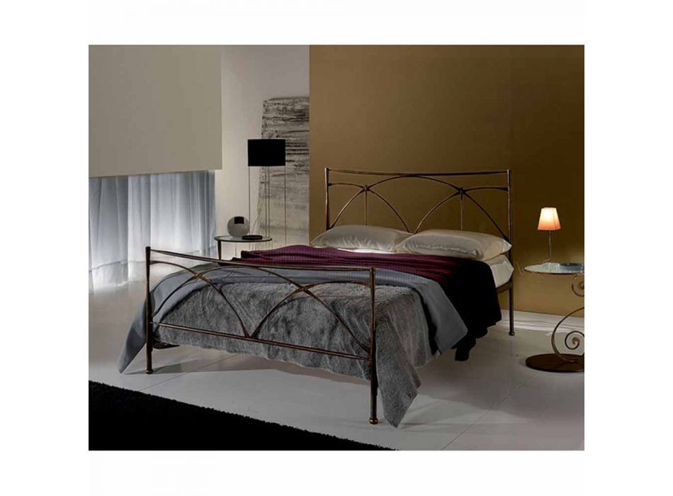 Ein Bett und einen halben Quadratmeter Schmiedeeisen Persephone Viadurini