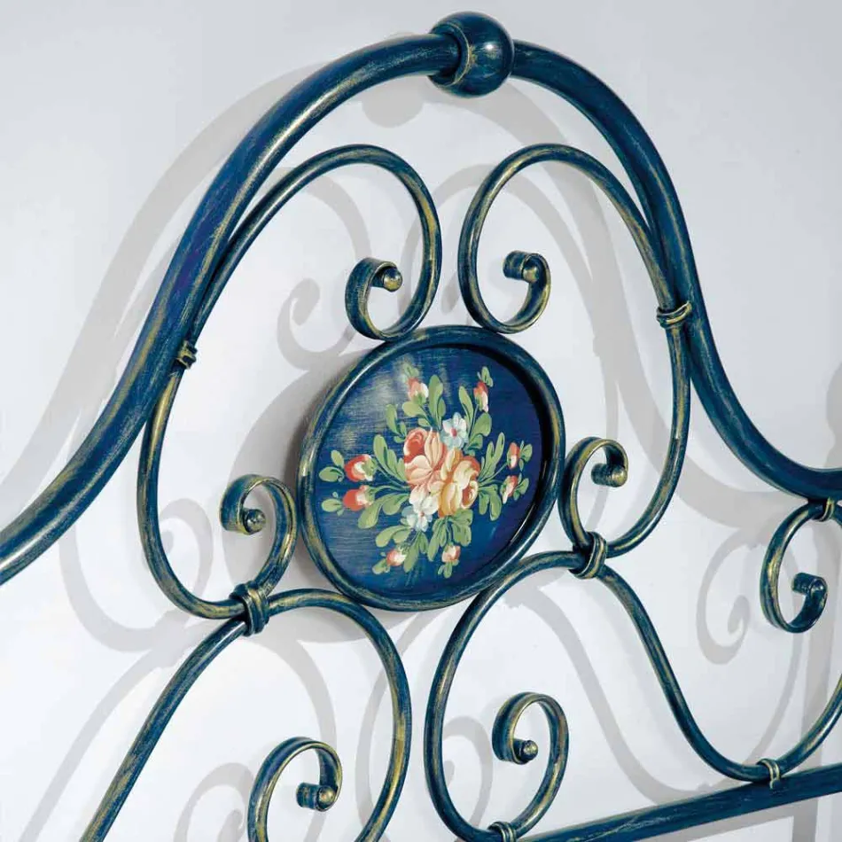 Queen-Size-Bett aus Schmiedeeisen zerquetscht Gloria Entwurf Viadurini