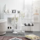 Transparentes Plexiglas-Wand-Bücherregal Design bis zu 4 Elementen - Trezza Viadurini