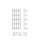 Shabby Chic Wand Bücherregal in Design White Ash Wood - Babele Viadurini