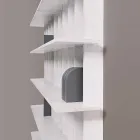 Shabby Chic Wand Bücherregal in Design White Ash Wood - Babele Viadurini