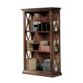 Hohes Bücherregal mit Holzstruktur und offenen Fächern, hergestellt in Italien – Fauno