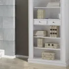 Bücherregal mit 6 offenen Fächern und 2 Schubladen Made in Italy – Flora Viadurini