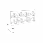Bibliothek zu hängen Skyline 186x86 Mabele Viadurini