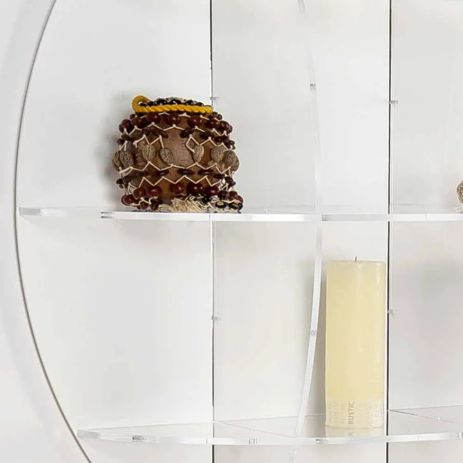 Bücherregal aus weißem Bücherregal Gio mit modernem Design, hergestellt in Italien Viadurini