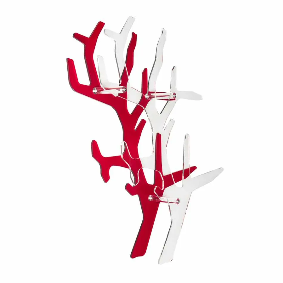 Roter Wandbücherschrank des modernen Entwurfs Carols, hergestellt in Italien Viadurini