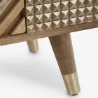 Bücherregal für Wohnzimmer aus Mangoholz und recycelten Homemotion-Türen - Auriel Viadurini