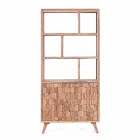 Vintage Design Boden Bücherregal in Holz und Stahl Homemotion - Ventador Viadurini