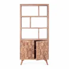 Vintage Design Boden Bücherregal in Holz und Stahl Homemotion - Ventador Viadurini