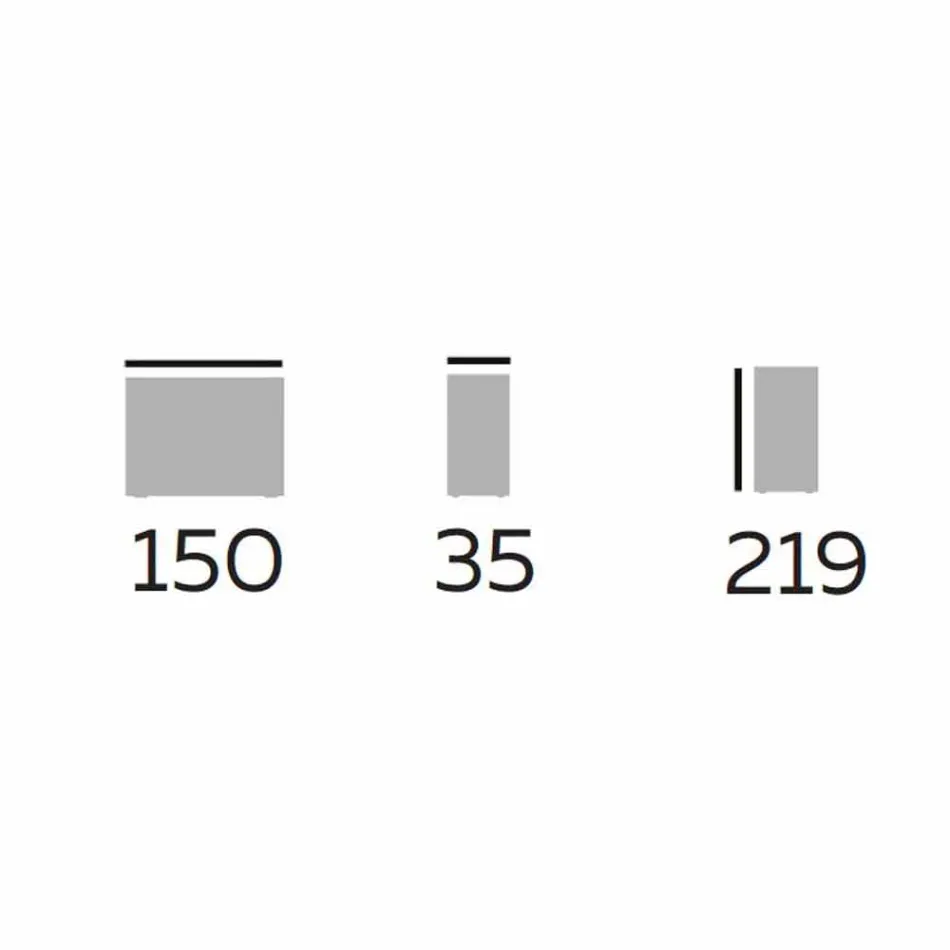 Design Floor Bücherregal aus Holz mit Steinzeugoberteilen Made in Italy - Aspide Viadurini