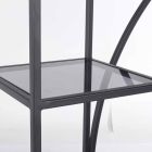 Boden Bücherregal aus lackiertem Stahl mit Homemotion Glasplatten - Lunatica Viadurini