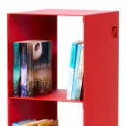Schwarzes, rotes, weißes oder graues Eisen Modernes Boden Bücherregal Made in Italy - Pls Viadurini