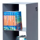 Schwarzes, rotes, weißes oder graues Eisen Modernes Boden Bücherregal Made in Italy - Pls Viadurini