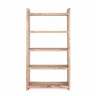 Modernes Boden Bücherregal aus Akazienholz mit 5 Regalen Homemotion - Lauro Viadurini