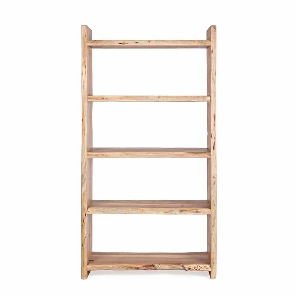 Modernes Boden Bücherregal aus Akazienholz mit 5 Regalen Homemotion - Lauro Viadurini