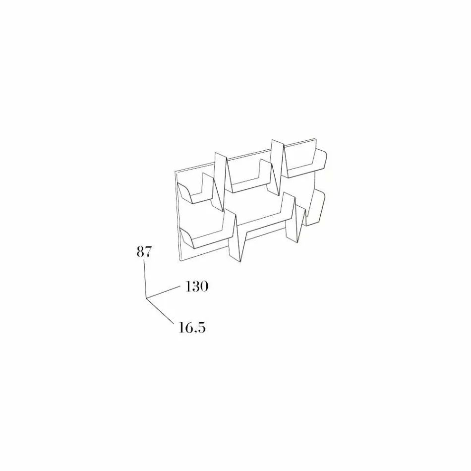 Library Motiv Battikuore 130x87 (2 Ebenen) Mabele Viadurini