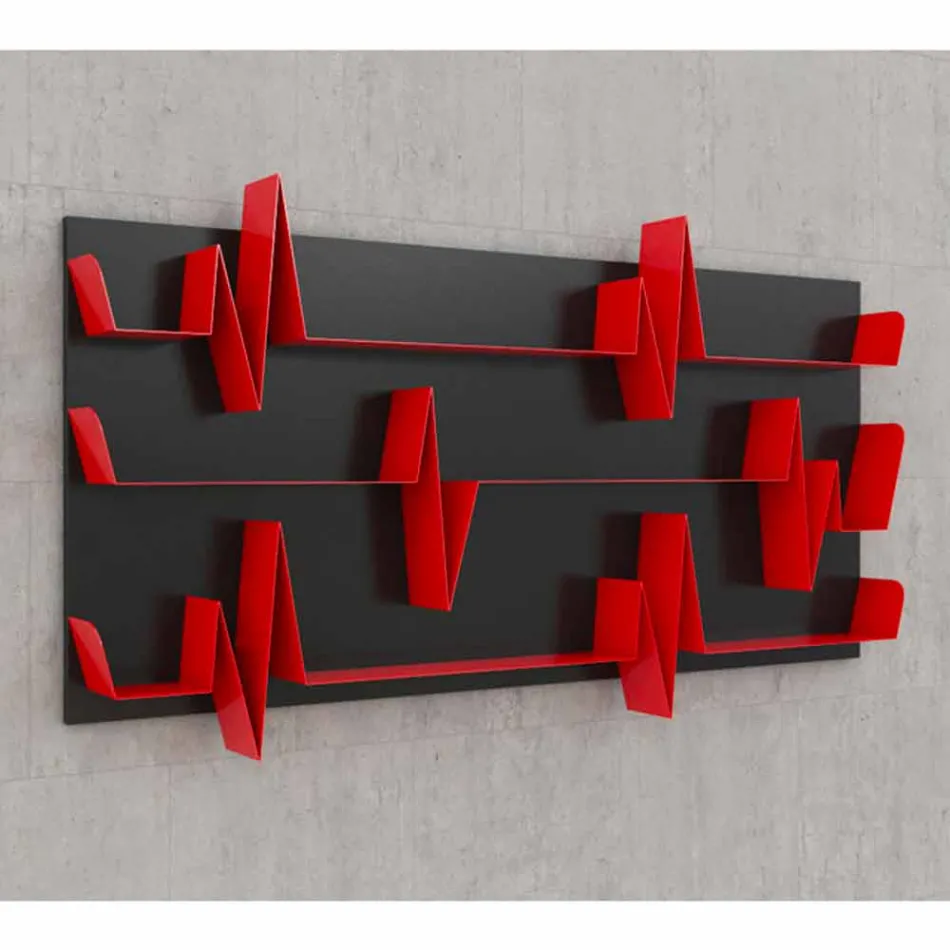 Library Motiv Battikuore 186x101 (3 Böden) Mabele Viadurini