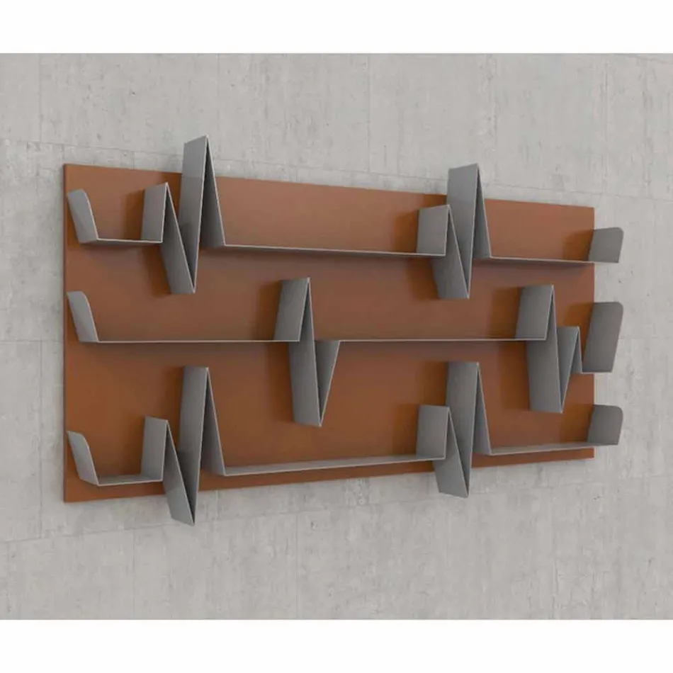 Library Motiv Battikuore 186x101 (3 Böden) Mabele Viadurini