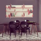 Library Motiv Battikuore 186x101 (3 Böden) Mabele Viadurini