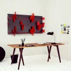 Library Motiv Battikuore 186x101 (3 Böden) Mabele Viadurini