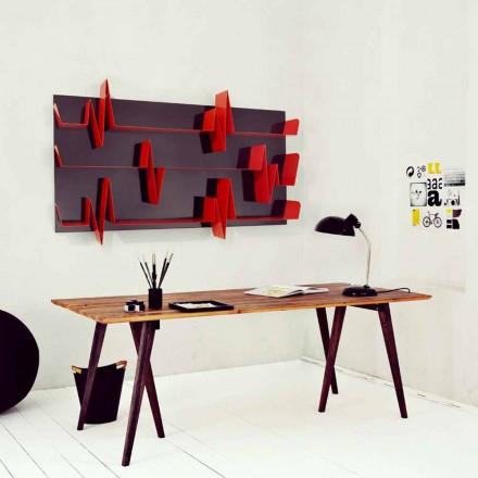 Library Motiv Battikuore 186x101 (3 Böden) Mabele Viadurini