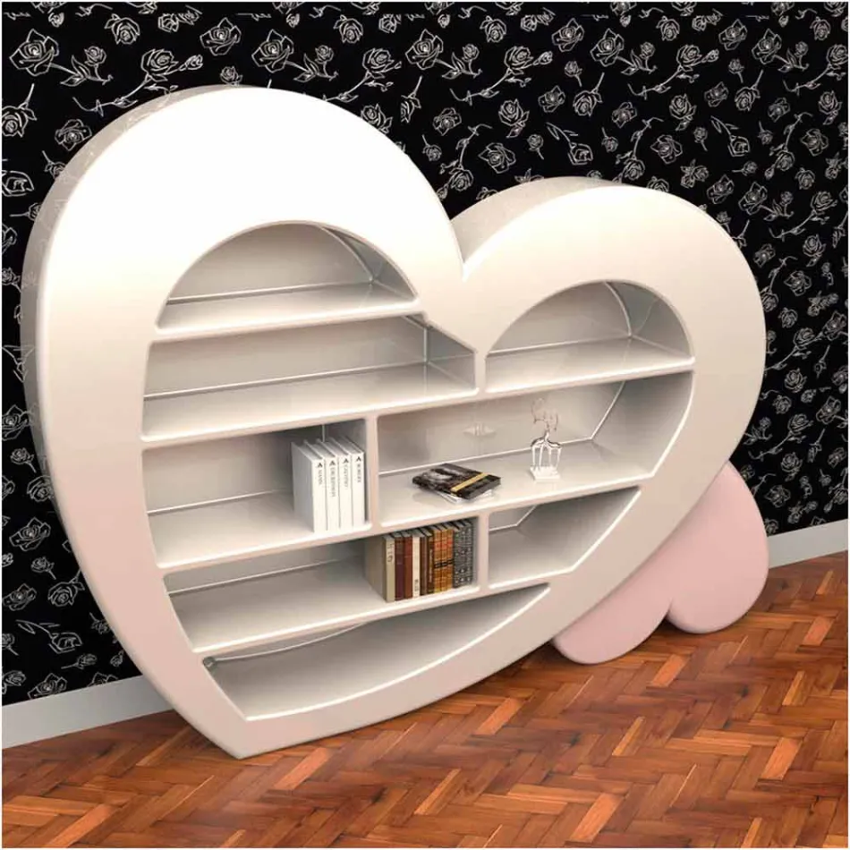 Library Motiv in Adamantx® Herz Made in Italy Viadurini