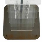 Designer-Bücherregal aus transparentem Methacrylat, L35xD35xH200 cm, Alma Viadurini