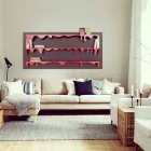 Library Motiv Kolata 186x86 (3 Böden) Mabele Viadurini