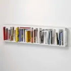 Modernes Design Wand Bücherregal aus Weißmetall Made in Italy - Bolivia Viadurini