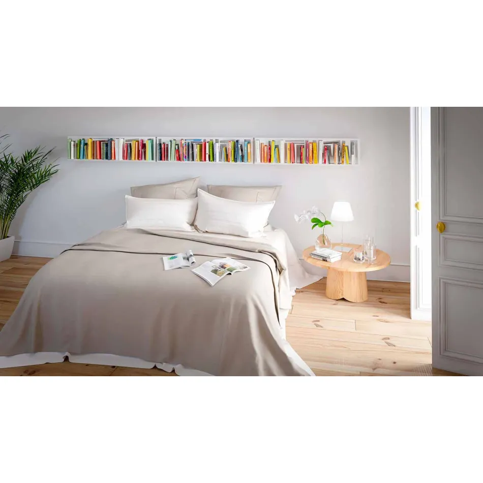 Modernes Design Wand Bücherregal aus Weißmetall Made in Italy - Bolivia Viadurini