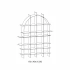 Freistehendes gewölbtes Bücherregal aus Rauchglas und gebürstetem Bronze-Design - Marco Viadurini