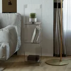 Freistehendes Bücherregal aus transparentem oder geräuchertem Acrylglas - Icaria Viadurini