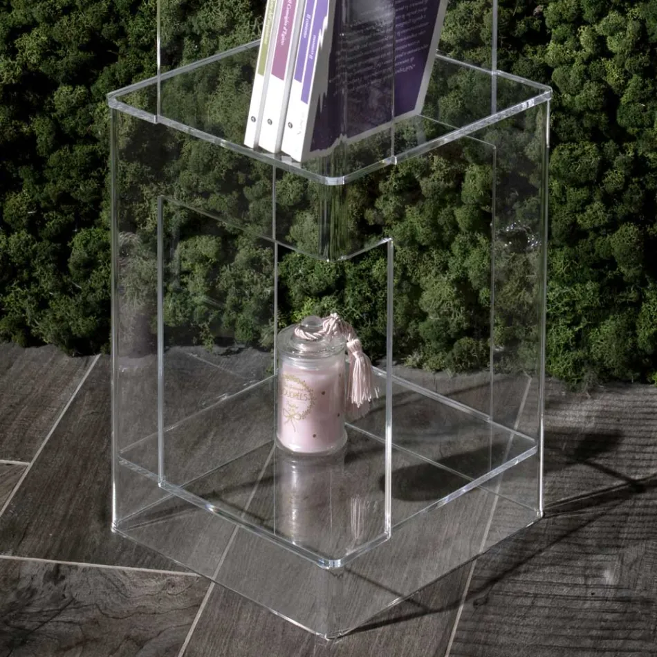 Freistehendes Bücherregal aus transparentem oder geräuchertem Acrylglas - Icaria Viadurini