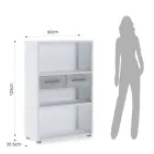 Melaminbeschichtetes Holzbücherregal in verschiedenen Größen – Zinn Viadurini