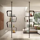 Bücherregal aus lackiertem Metall mit verstellbaren Beinen, hergestellt in Italien - Fernanda Viadurini