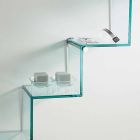 Bücherregal für Objekte an der Wand Original Design in Glasleiter - Volano Viadurini