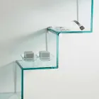 Bücherregal für Objekte an der Wand Original Design in Glasleiter - Volano Viadurini