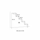 Bücherregal für Objekte an der Wand Original Design in Glasleiter - Volano Viadurini