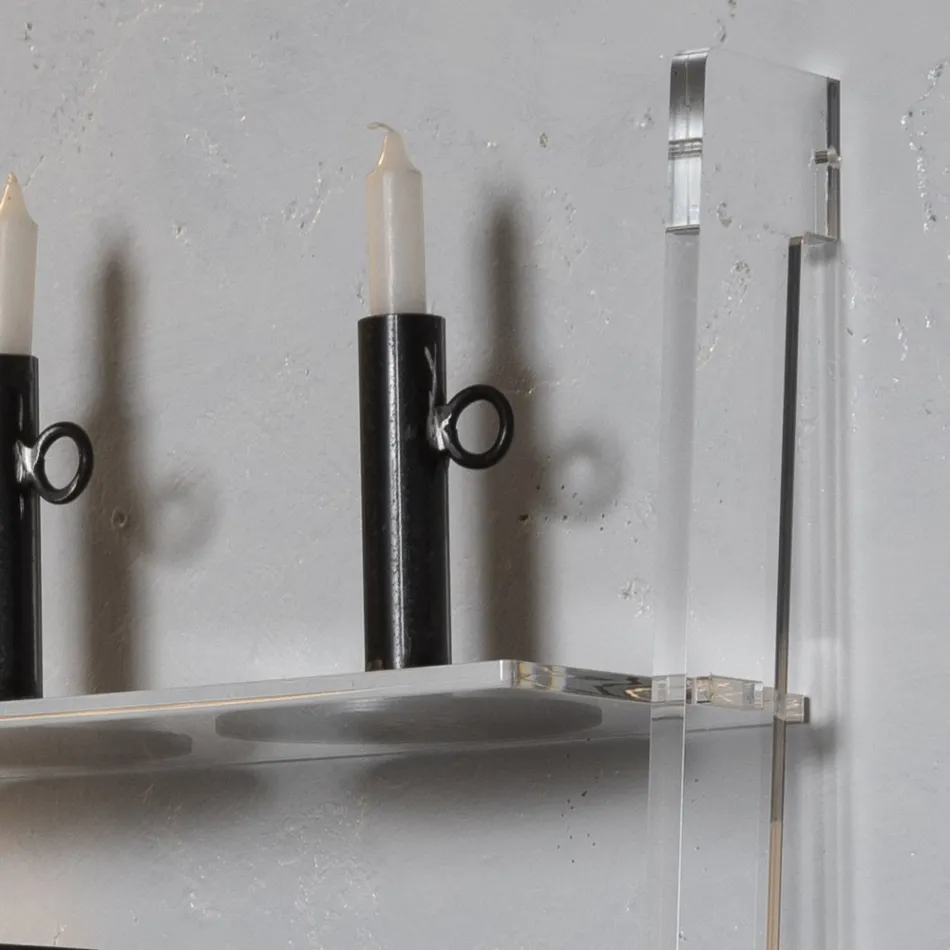 Wohnzimmer Bücherregal aus transparentem Acrylglas 2 Größen - Parotta Viadurini