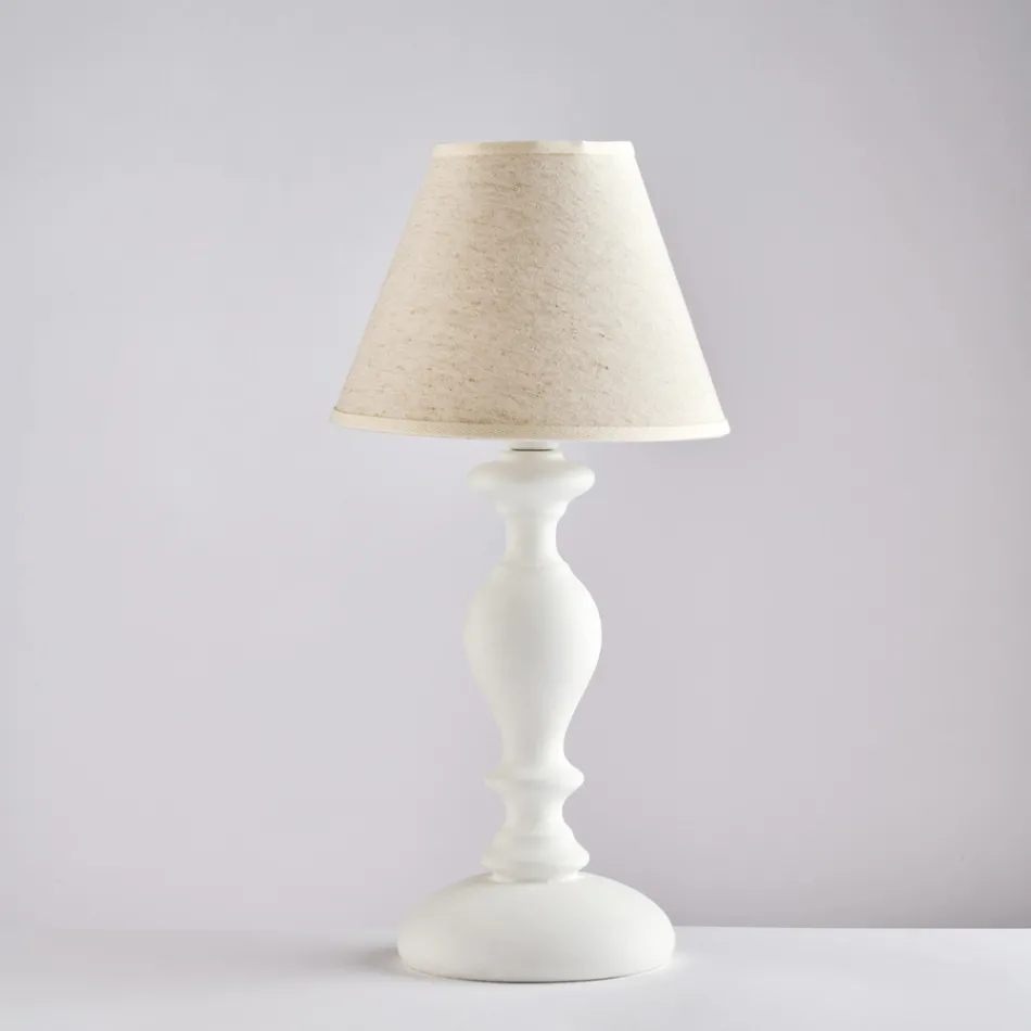 Holzlampe mit Lampenschirm „Made in Italy“ für die Inneneinrichtung – Toskana Viadurini