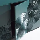 Sideboard mit 5 Türen aus lackiertem MDF mit handgravierter und veredelter Dekoration – Krabbe Viadurini