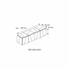 Sideboard mit Wandbehang aus mattweißem Holz und verspiegelten Gläsern - Senese Viadurini