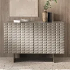 Sideboard mit 2 Türen aus MDF, lackiert mit PVC-Beschichtung, hergestellt in Italien - Dorotea Viadurini