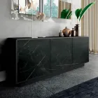 Sideboard mit 3 Türen und lackierter und laminierter Struktur, hergestellt in Italien – Ferrara Viadurini